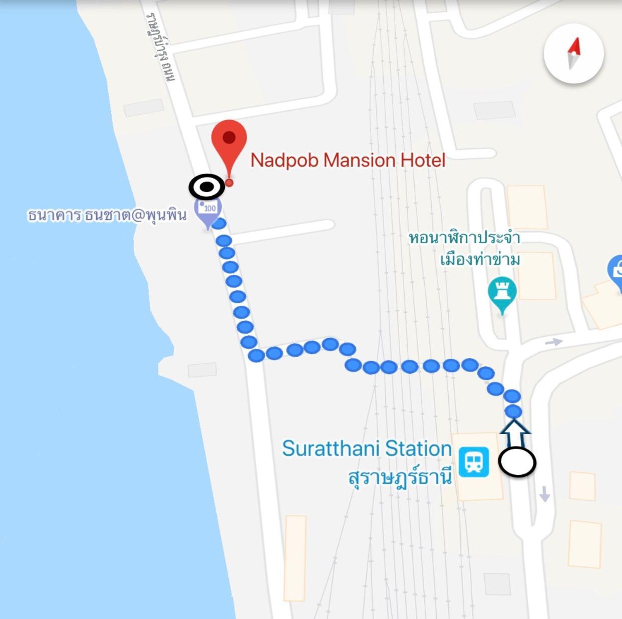 Nadpob Mansion Hotel Сурат Тхани Екстериор снимка